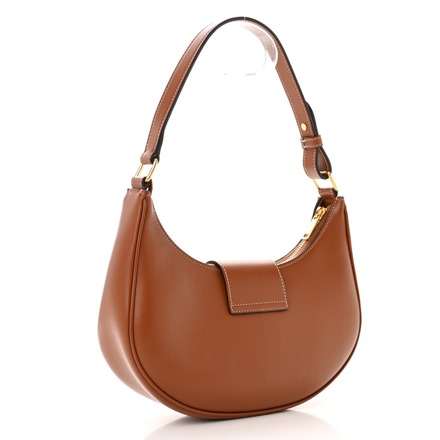 Celine Smooth Calfskin Medium Strap Ava Triomphe Shoulder Bag Tan 3 of 11