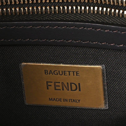 Fendi Fabric Jacquard FF 1974 Midi Chain Baguette Tobacco Moro 6 of 11