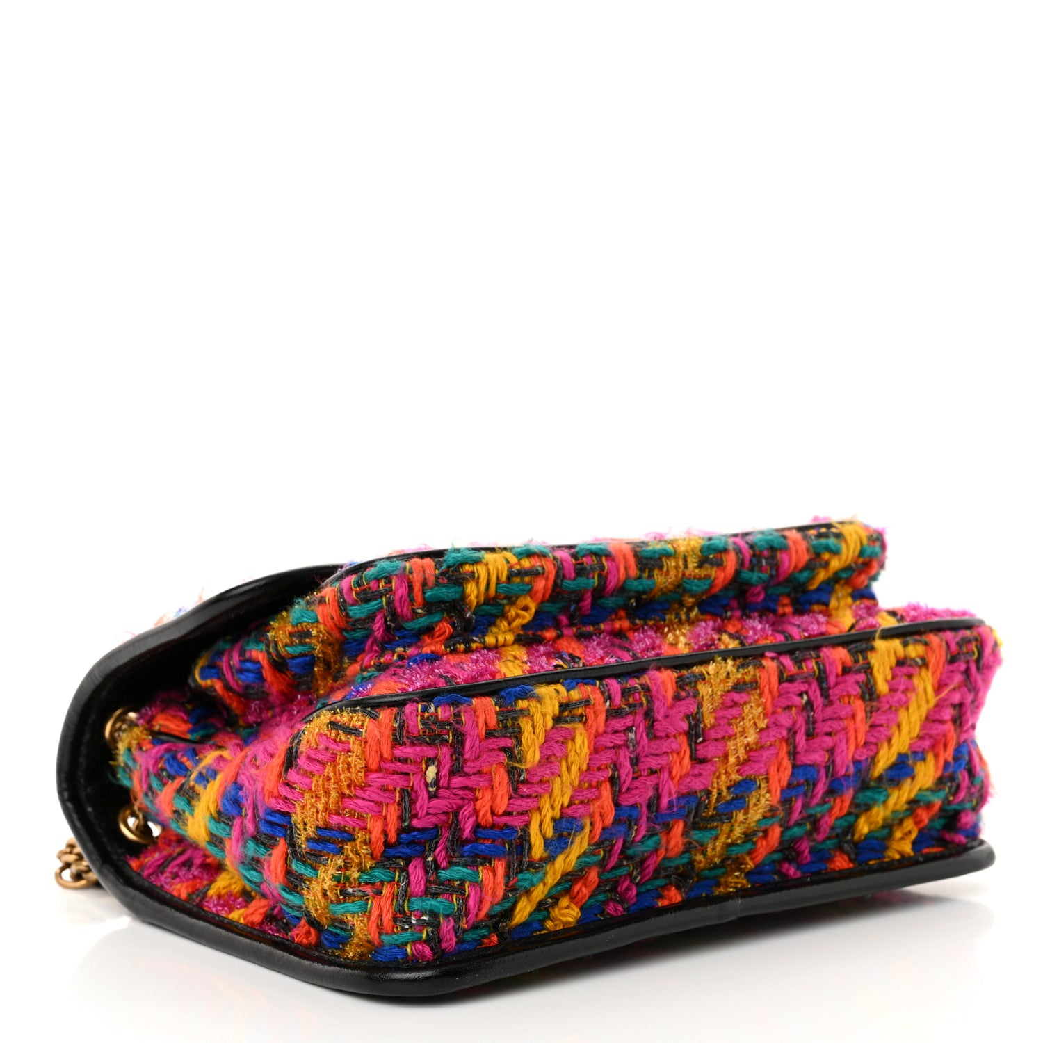 Saint Laurent Tweed Calfskin Matelasse Monogram Baby Niki Chain Satchel Multicolor 4 of 11