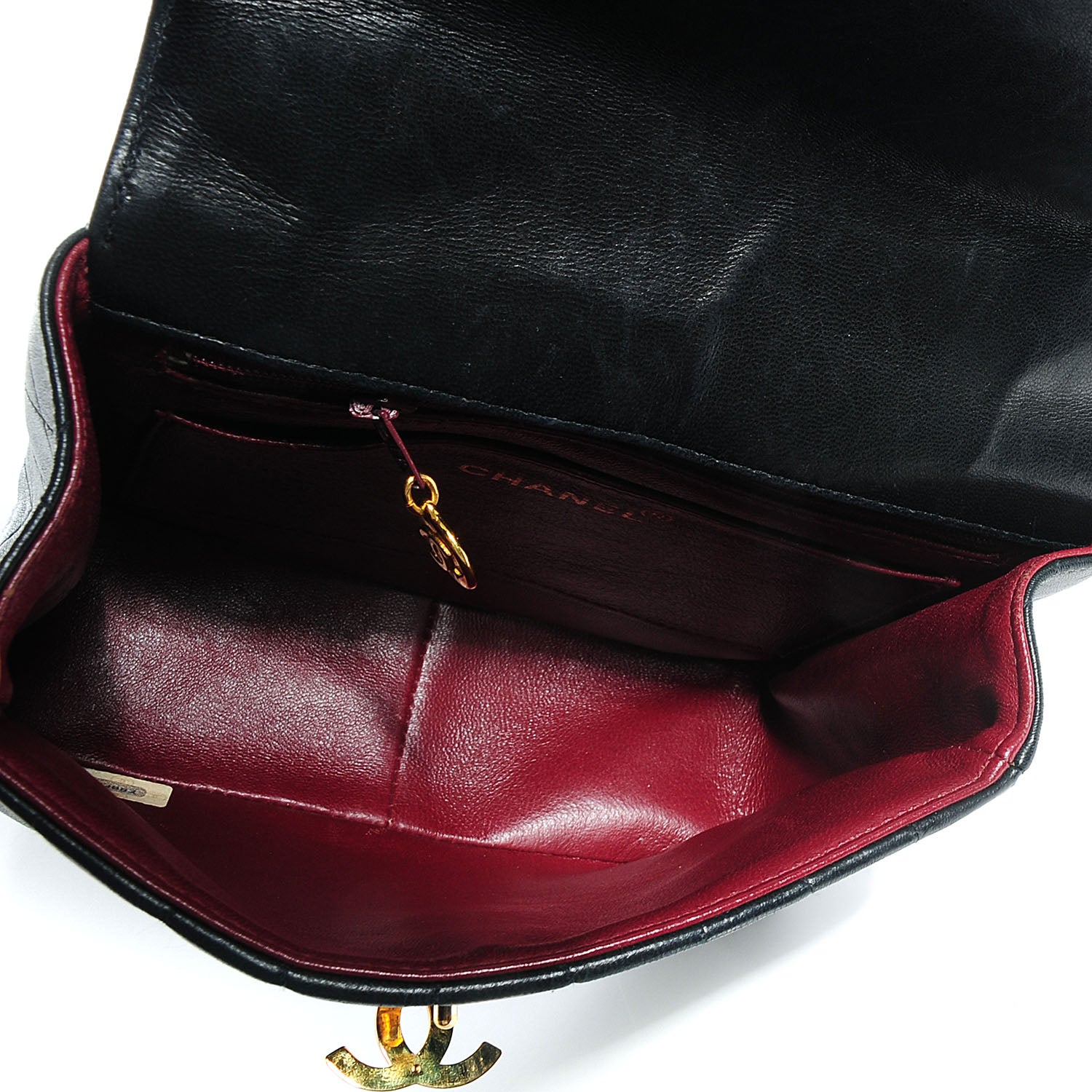 Chanel Lambskin Vertical Quilted Kelly Flap Bag Black 7 of 7