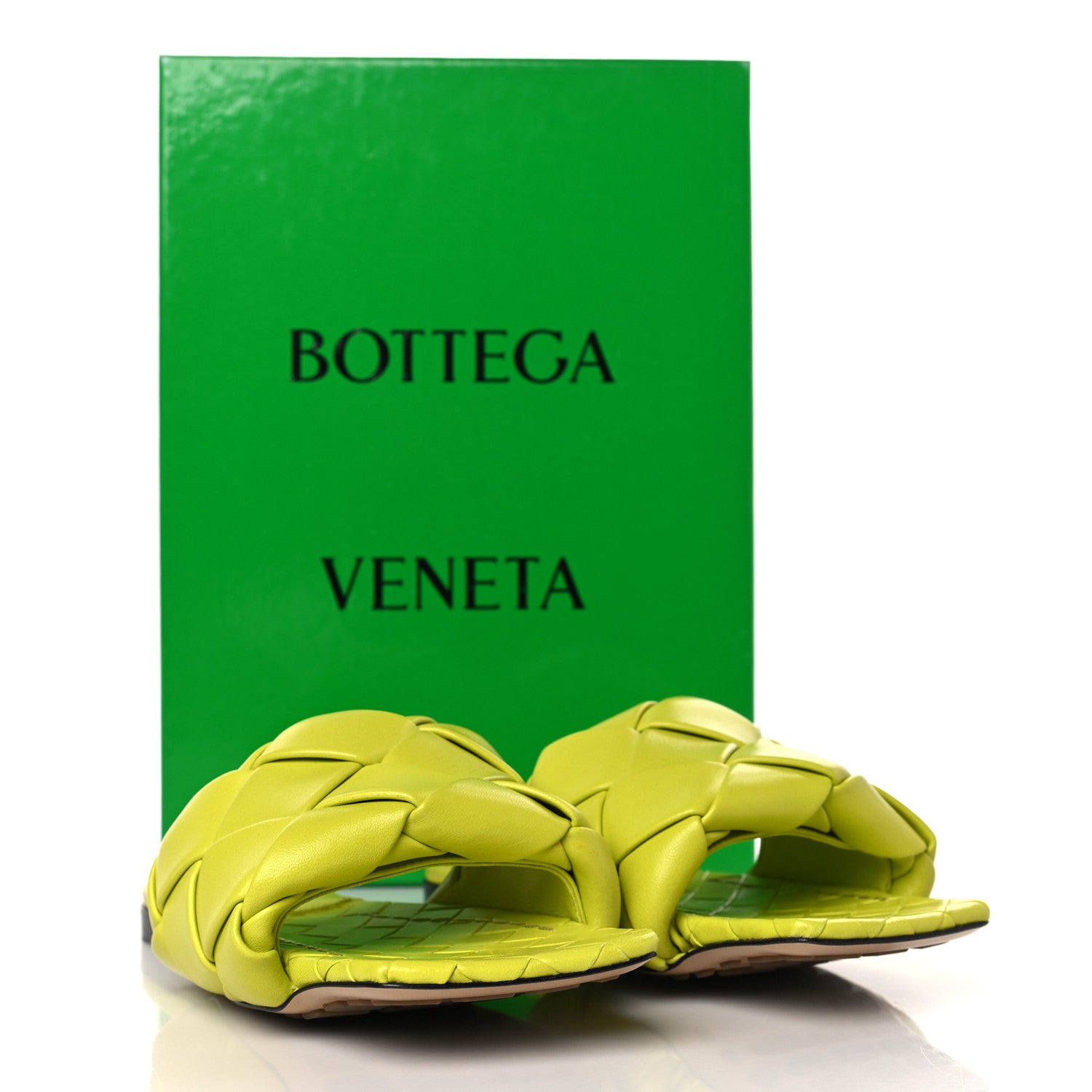 Bottega Veneta Nappa Maxi Intrecciato Lido Flat Sandals 37.5 Kiwi 8 of 8
