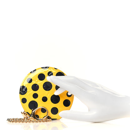 Louis Vuitton Vernis Kusama Infinity Dots Chapeau Coin Purse Yellow 2 of 8