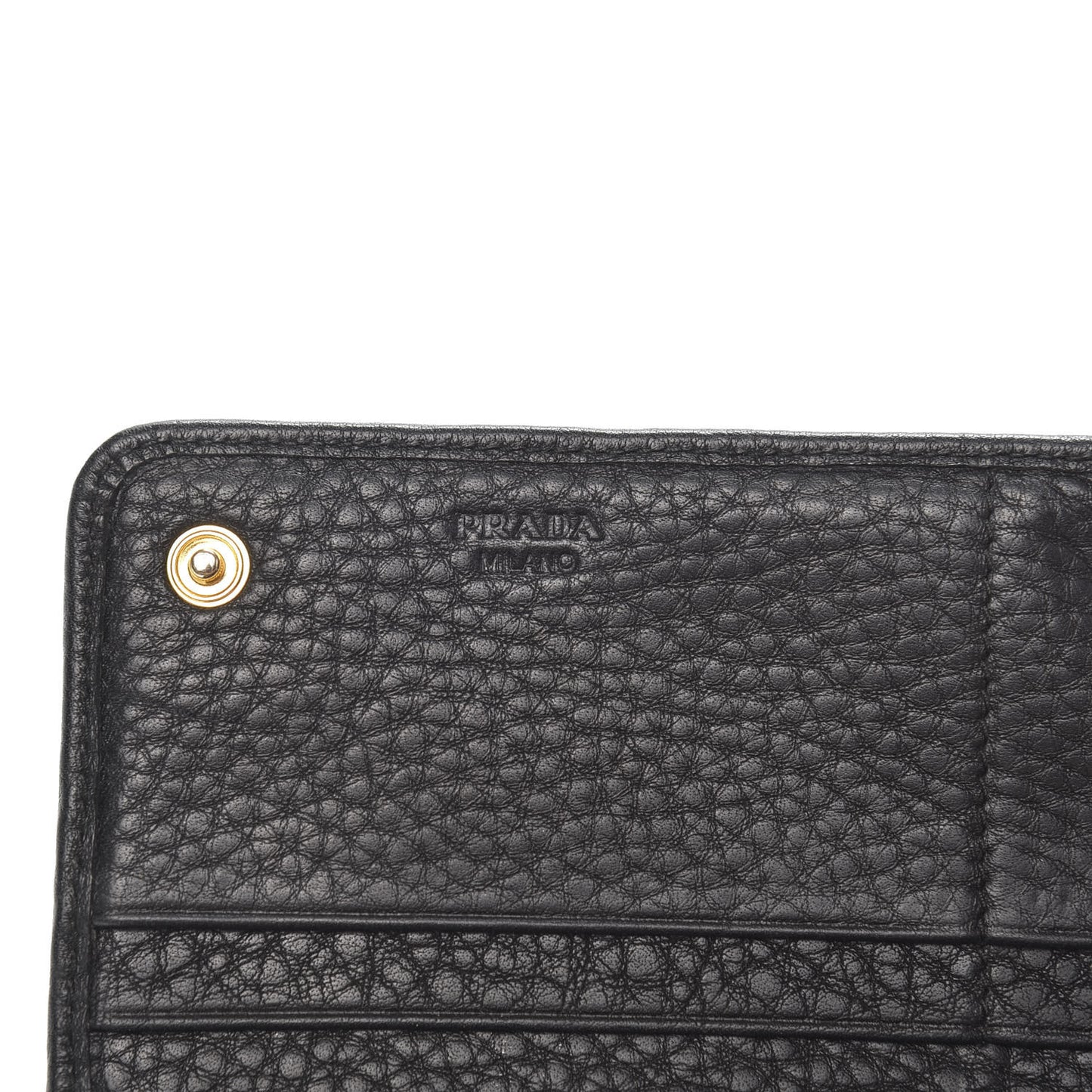 Vitello Daino Continental Flap Wallet Black