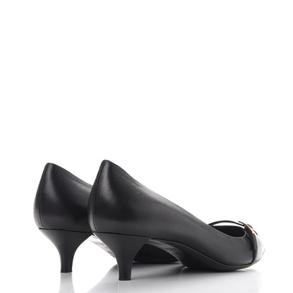 Hermes Calfskin Lauren Pumps 38 Black 4 of 8