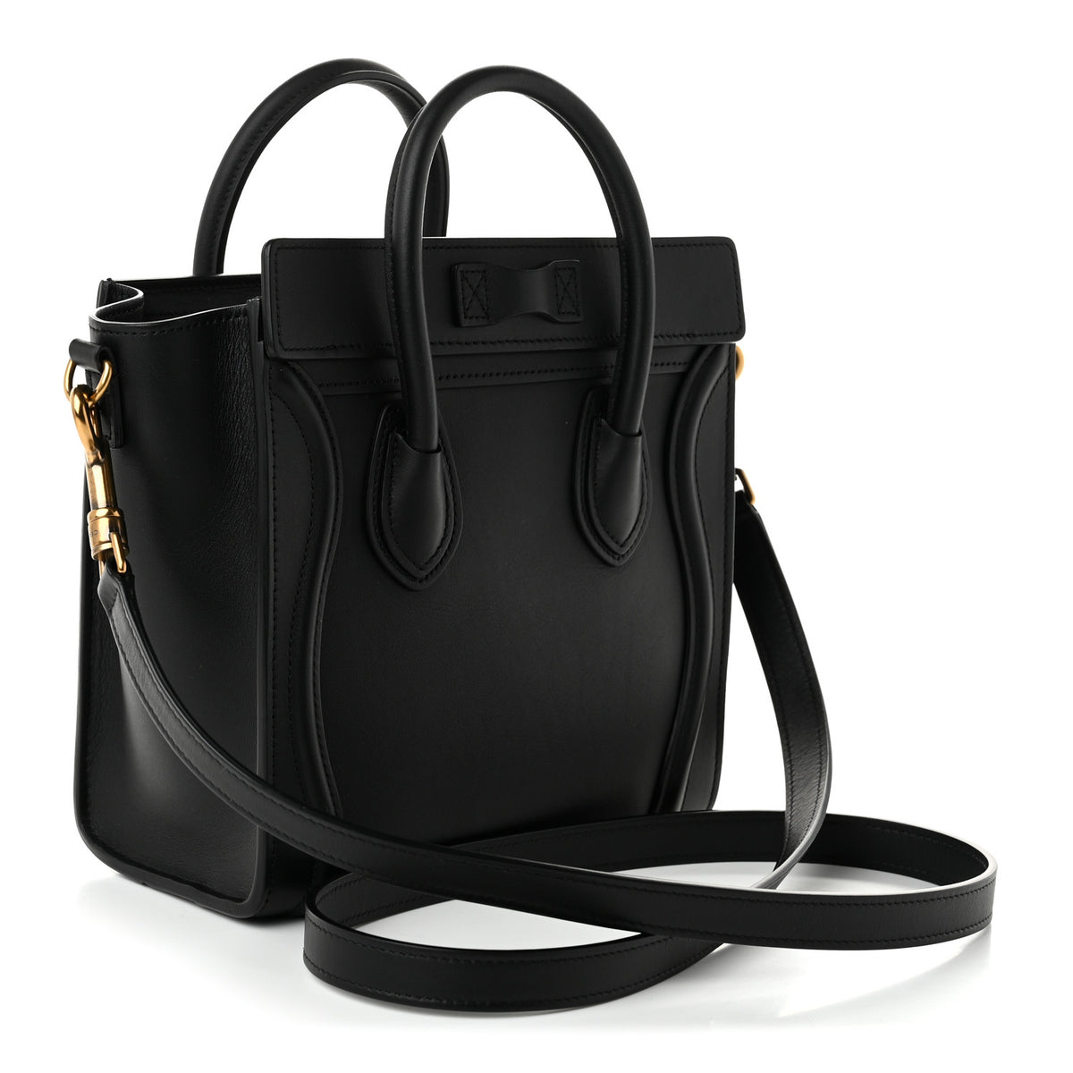 Celine Smooth Calfskin Nano Luggage Black 3 of 11