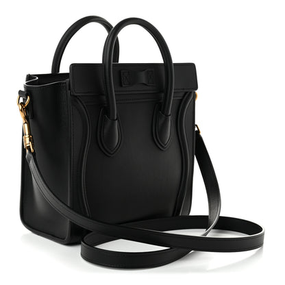 Celine Smooth Calfskin Nano Luggage Black 3 of 11