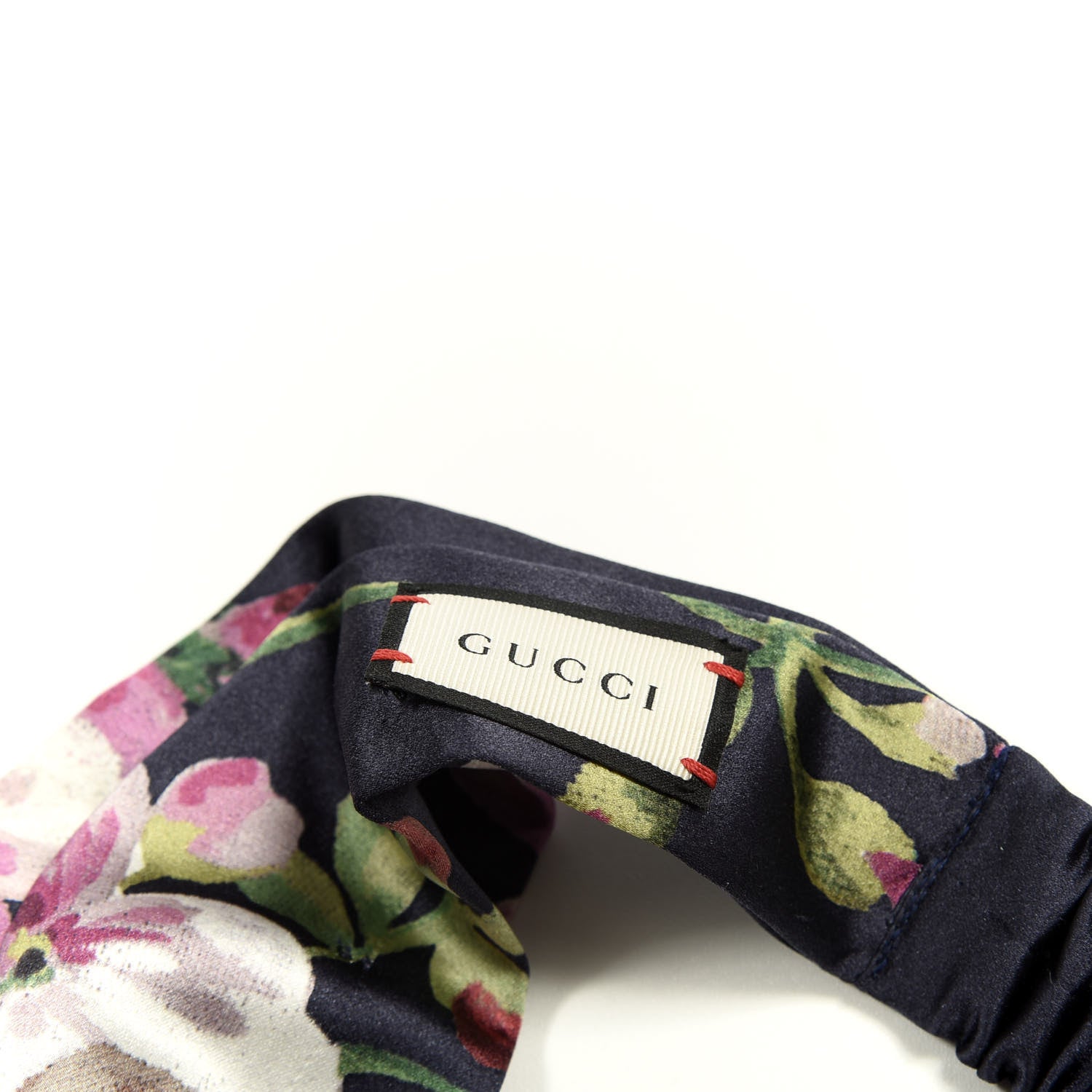 Gucci Silk Blooms Print Duchesse Headband Navy 4 of 4
