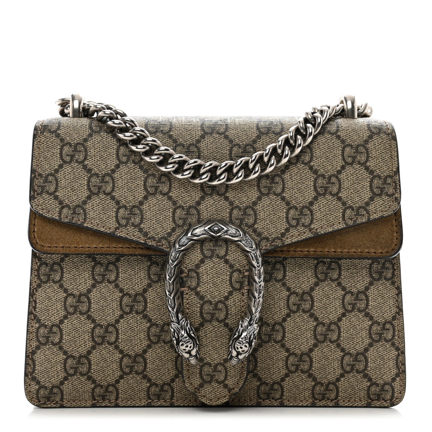 Gucci Supreme Monogram Mini Dionysus Shoulder Bag Taupe 1 of 13