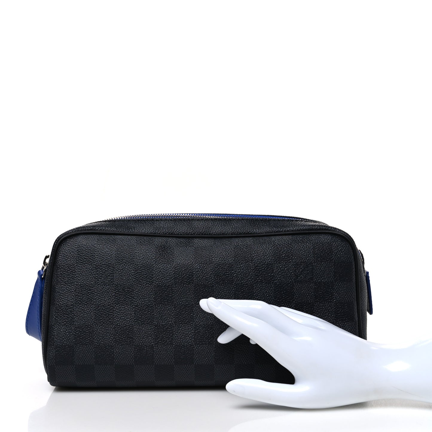Damier Graphite Dopp Kit Toilet Pouch Blue