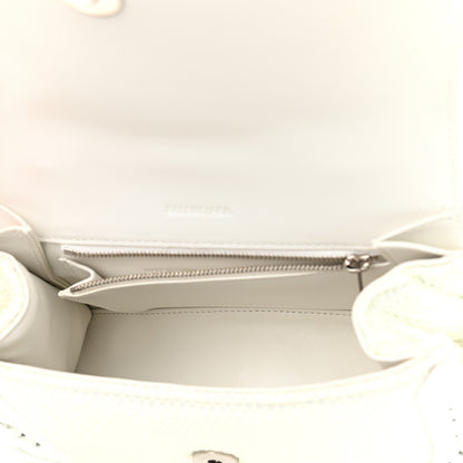Balenciaga Faux Calfskin Fabric Glow In The Dark Small Sneakerhead Top Handle Bag White 5 of 9