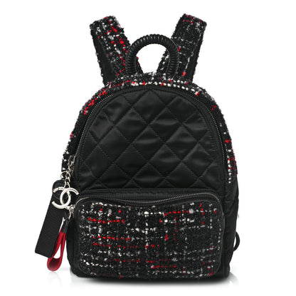 Chanel Tweed Nylon Quilted Small Astronaut Essentials Backpack Black Multicolor 1 of 8