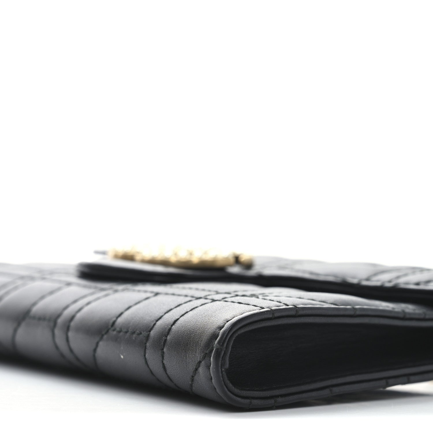 Gucci Calfskin Matelasse Mini Pearly GG Marmont Chain Wallet Black 11 of 11