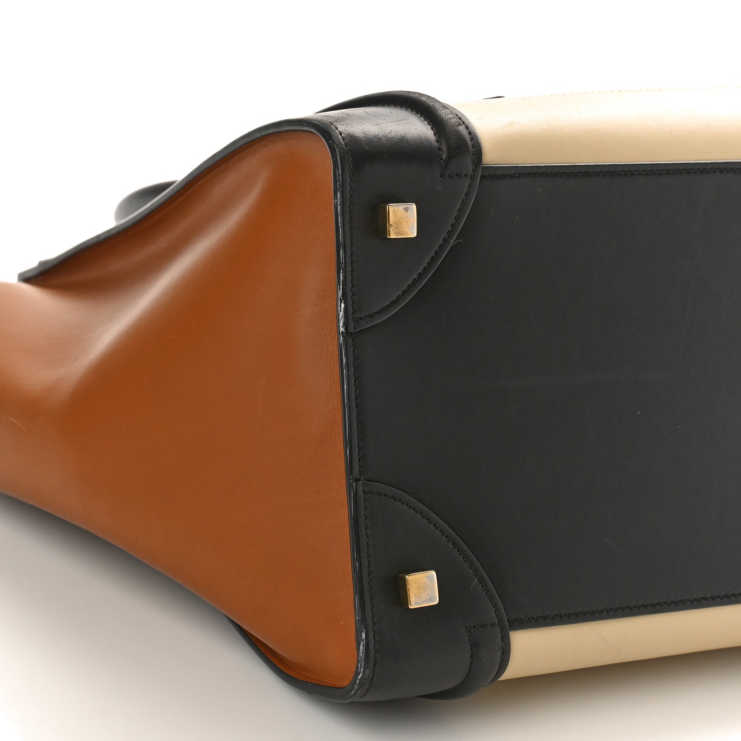 Celine Satin Calfskin Mini Tri-Color Luggage Seashell 6 of 15