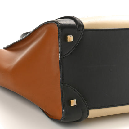 Celine Satin Calfskin Mini Tri-Color Luggage Seashell 6 of 15