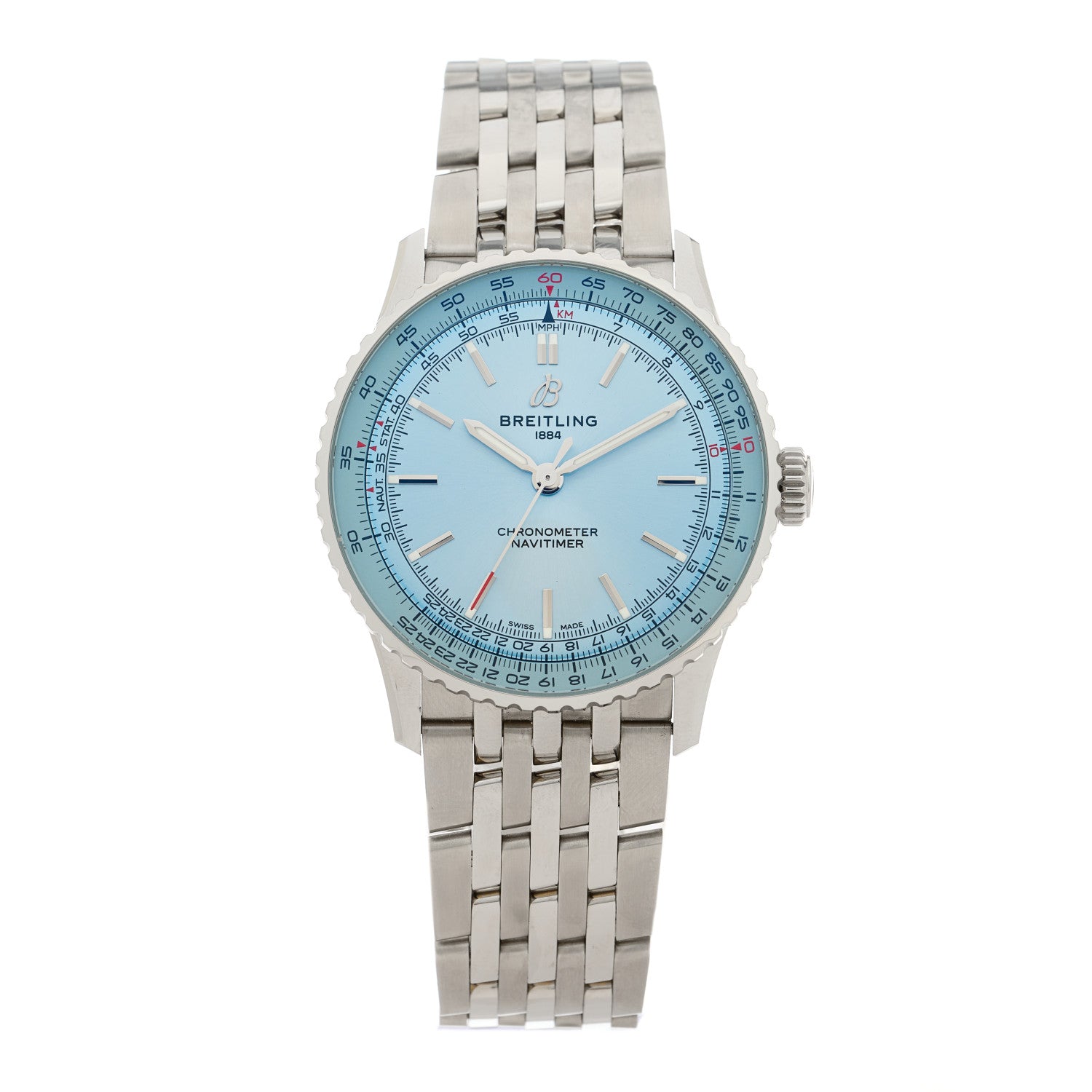 Breitling Stainless Steel 41mm Navitimer Automatic Watch Ice Blue A17329171C1A1 1 of 5