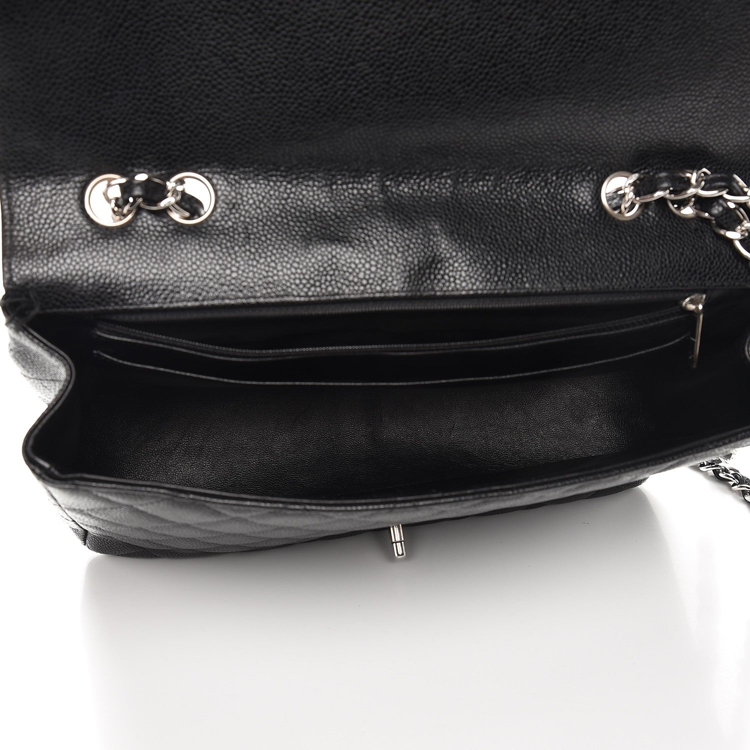 Chanel Caviar Quilted Jumbo Single Flap Black 6 of 11