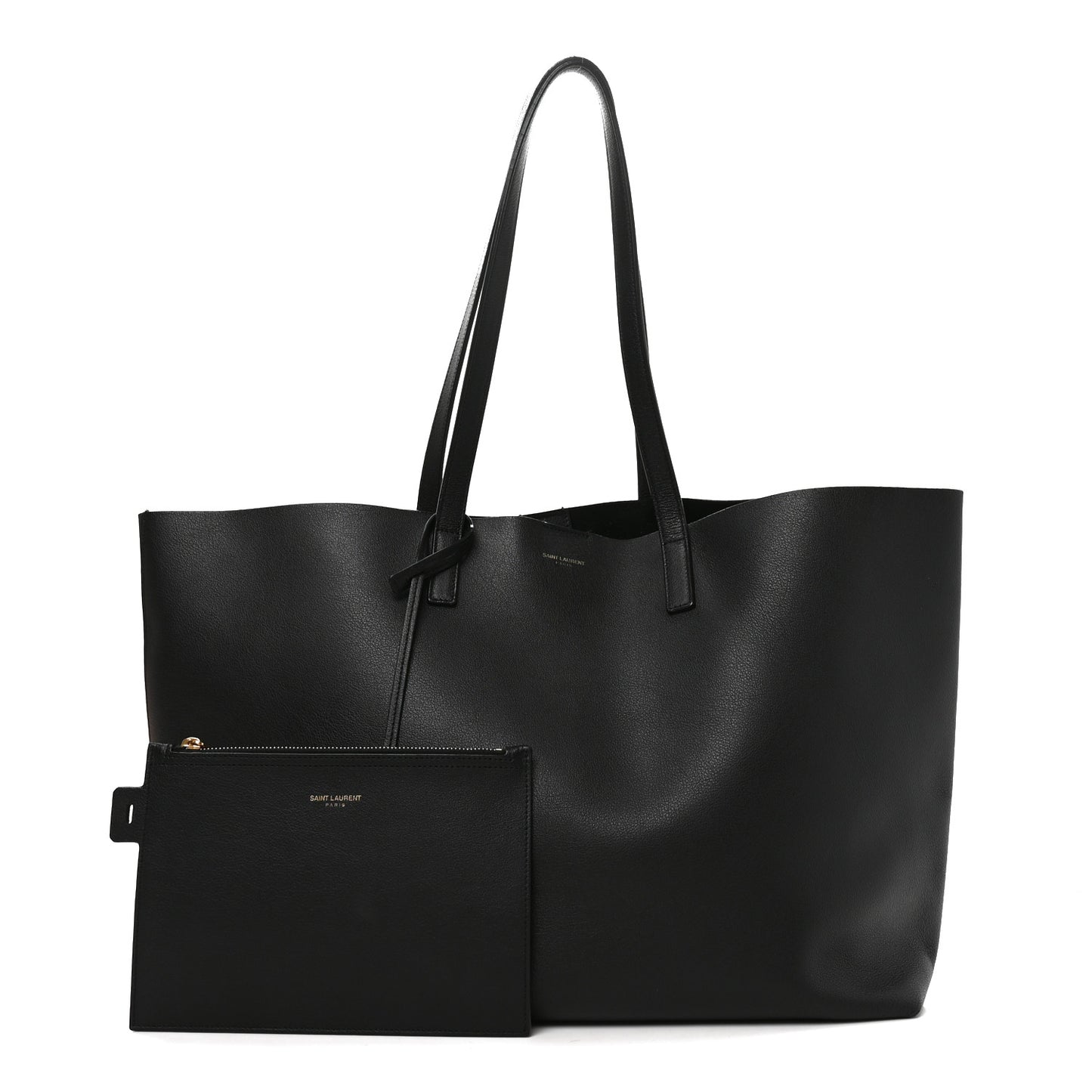 Calfskin Large Shopping Tote Black