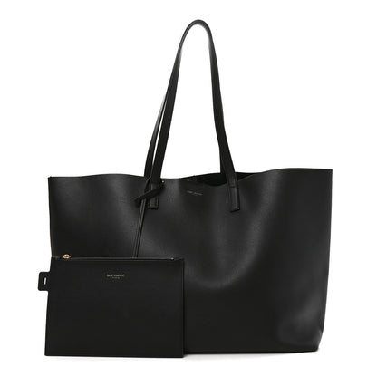 Saint Laurent Calfskin Large Shopping Tote Black 3 of 10