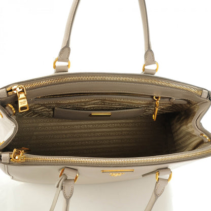 Prada Saffiano Medium Galleria Double Zip Tote Pomice 5 of 9