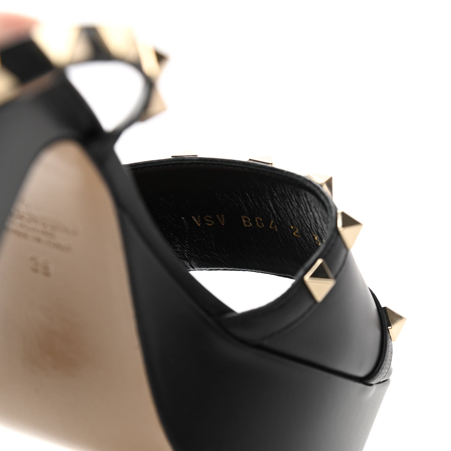 Valentino Garavani Calfskin Nappa Rockstud 35/75mm Platform Sandals 39 Black 8 of 11