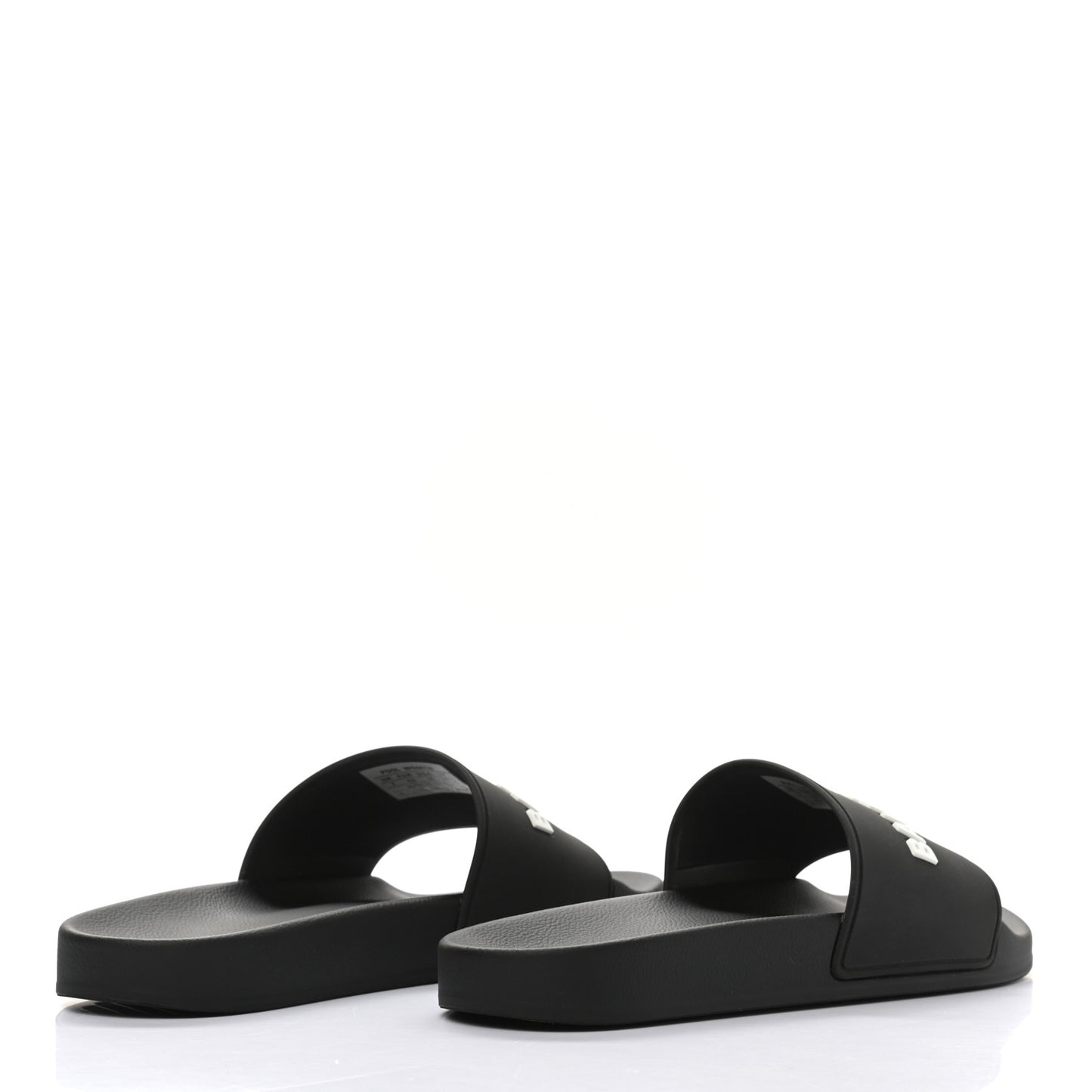 Rubber Womens Logo Pool Slide Sandals 40 Black White