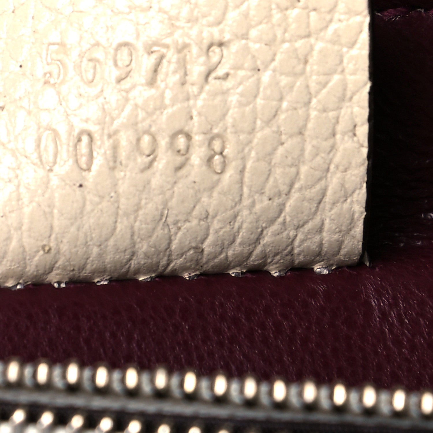 Gucci Grainy Calfskin Small Zumi Top Handle Bag Mystic White 11 of 11