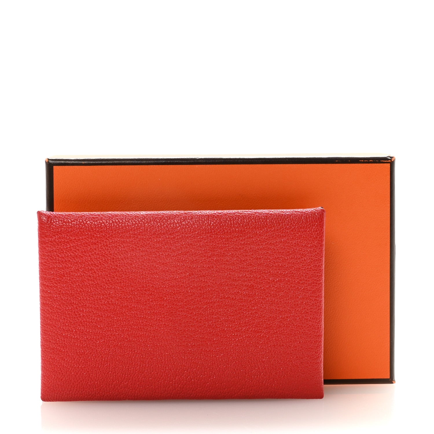 Hermes Chevre Mysore Calvi Card Case Rouge Tomate 1827249