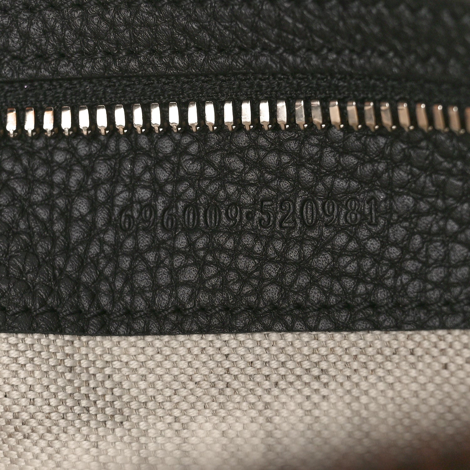 Gucci Piuma Calfskin Jumbo GG Embossed Medium Wristlet Messenger Bag Black 7 of 10