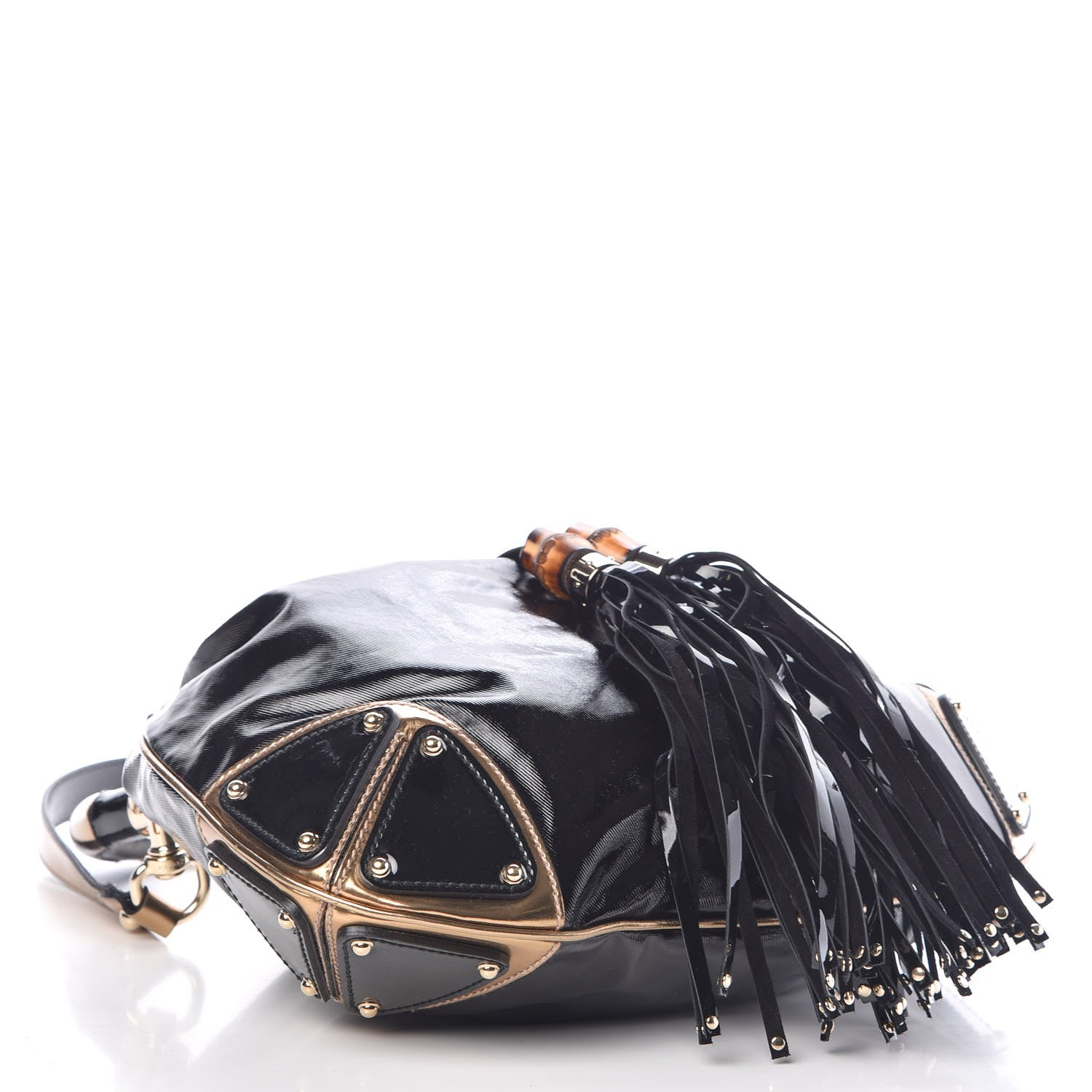 Gucci Coated Canvas Medium Indy Top Handle Hobo Black 5 of 12
