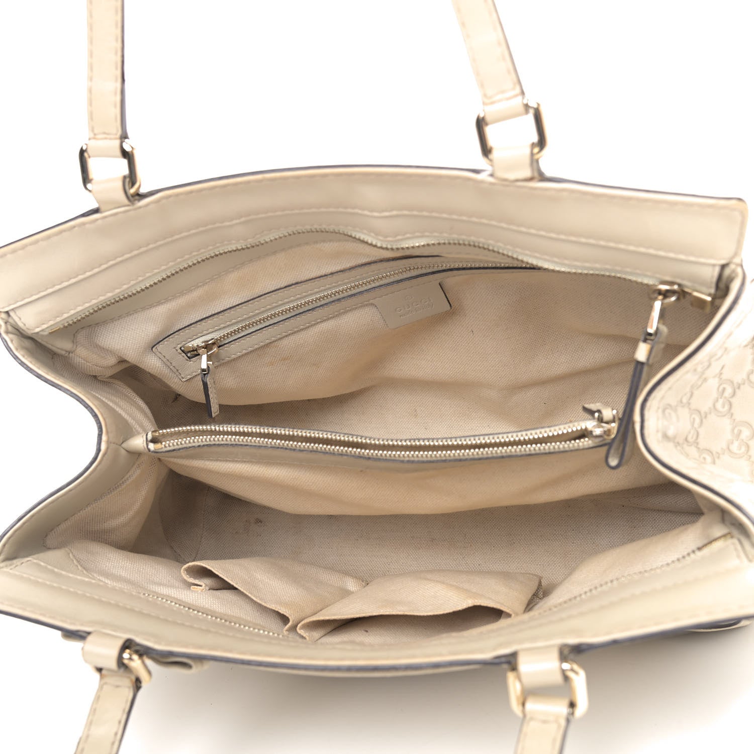Gucci Guccissima Medium Mayfair Tote Off White 5 of 16