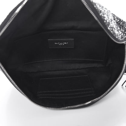 Saint Laurent Lambskin Glitter Belt Bag Metallic Black 5 of 6
