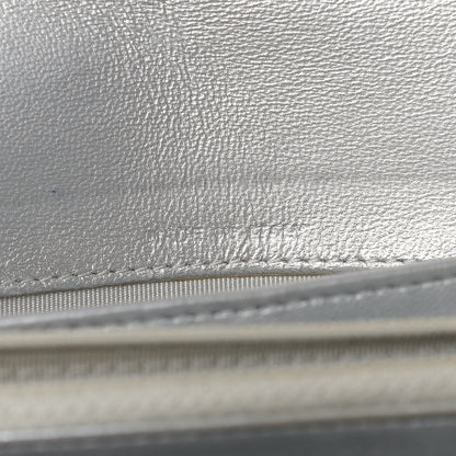 Chanel Metallic Lambskin Quilted Long Flap Wallet Silver 7 of 20