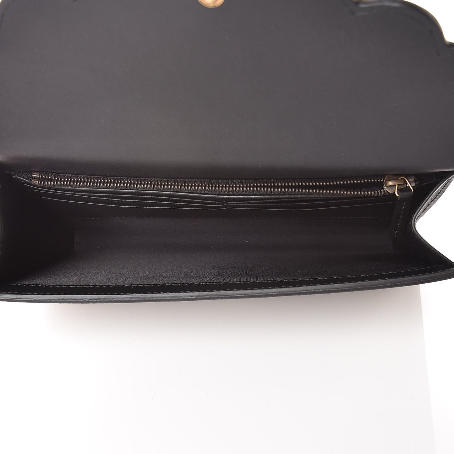 GG Supreme Monogram Mini Peony Pearly Clutch Black