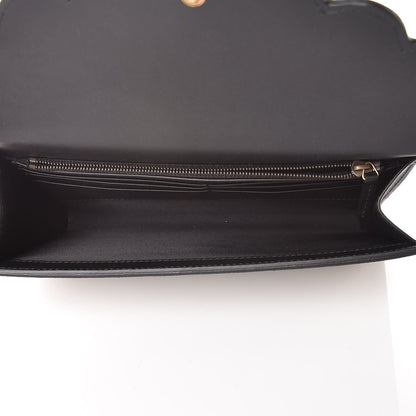 Gucci GG Supreme Monogram Mini Peony Pearly Clutch Black 5 of 8