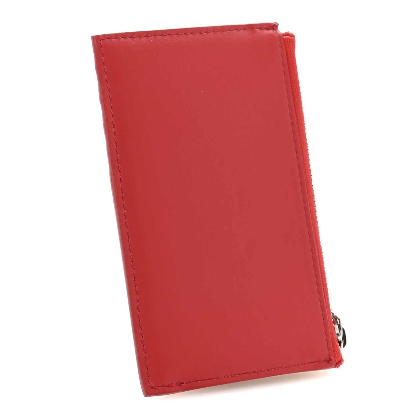 Calfskin London England Print Logo Alwyn Card Holder Bright Red