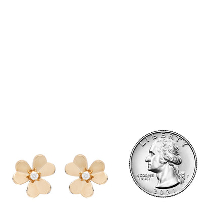 Van Cleef & Arpels 18K Yellow Gold Diamond Small Frivole Earrings 2 of 5