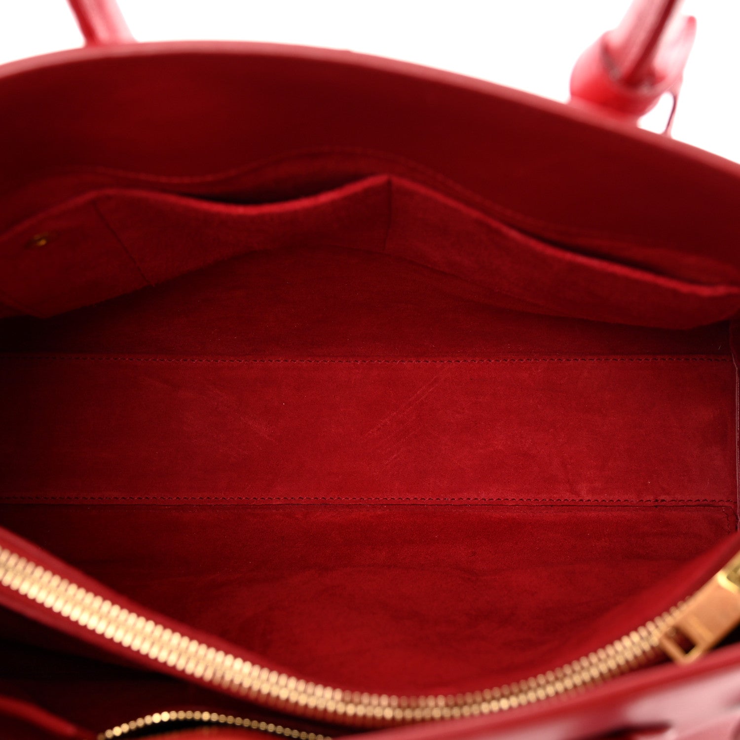 Saint Laurent Calfskin Small Sac De Jour Lipstick Red 6 of 12