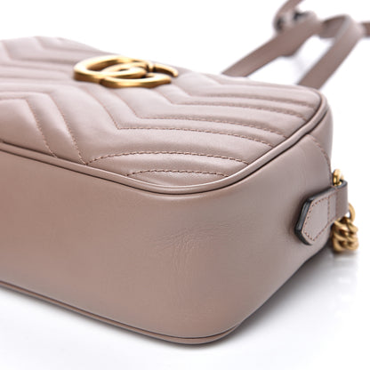 Gucci Calfskin Matelasse Small GG Marmont Chain Shoulder Bag Porcelain Rose 9 of 10