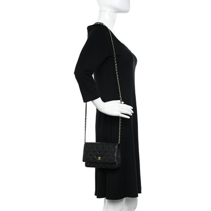 Chanel Caviar Quilted Wallet on Chain WOC Black 2 of 12