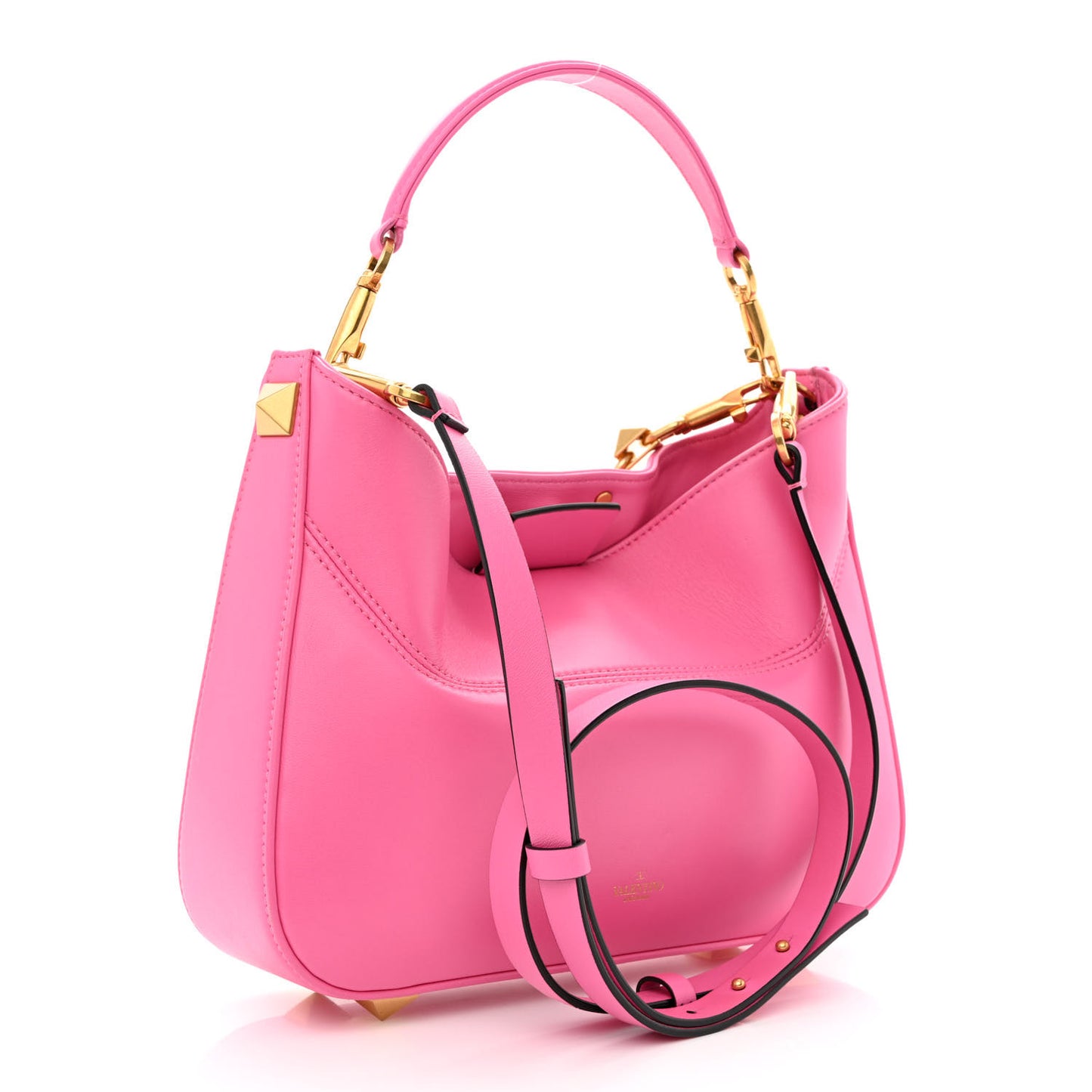 Nappa Stud Sign Hobo Feminine Pink