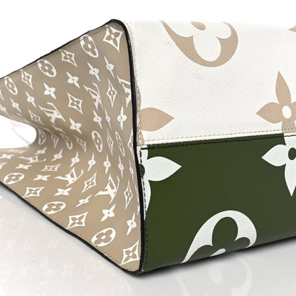 Louis Vuitton Monogram Giant Onthego GM Kaki Beige 7 of 10