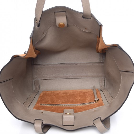 Chloe Smooth Calfskin Medium Milo Shopping Tote Motty Grey 5 of 7