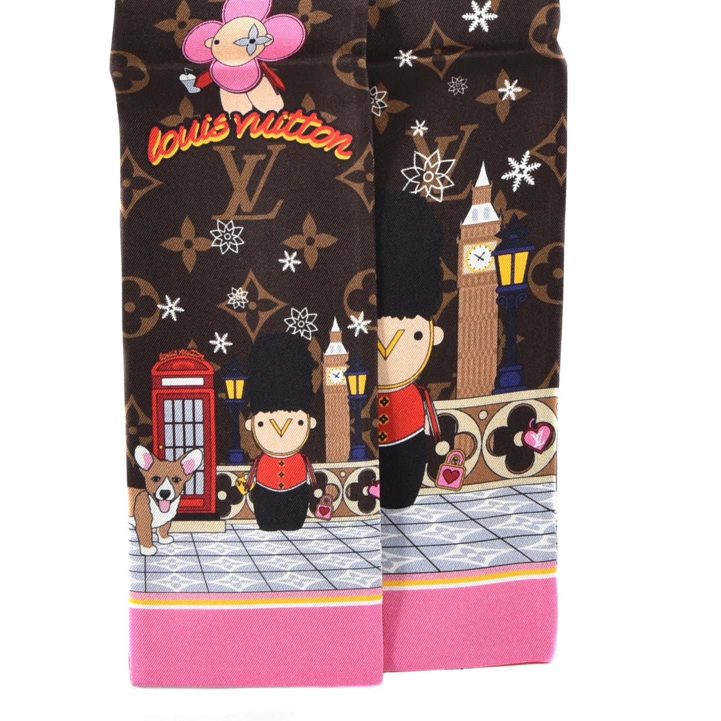 Silk Monogram 2021 London Christmas Animation Bandeau Marron