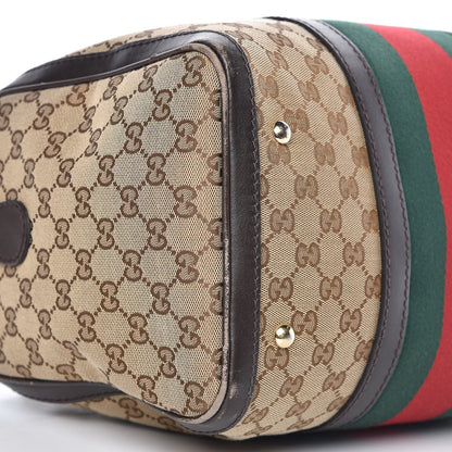 Gucci Monogram Vintage Web Medium Boston Dark Brown 5 of 29