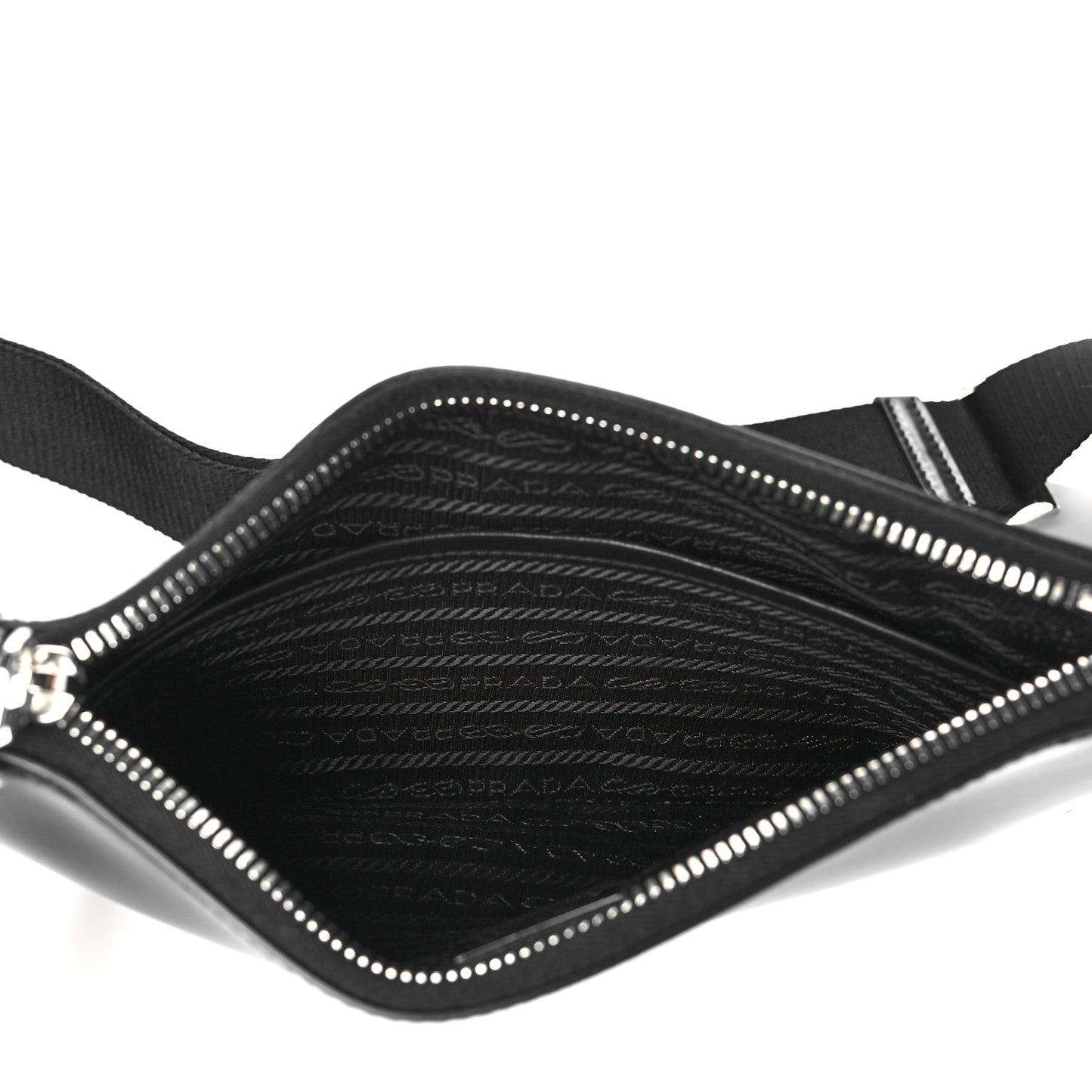 Spazzolato Pocket Pouch Shoulder Bag Black