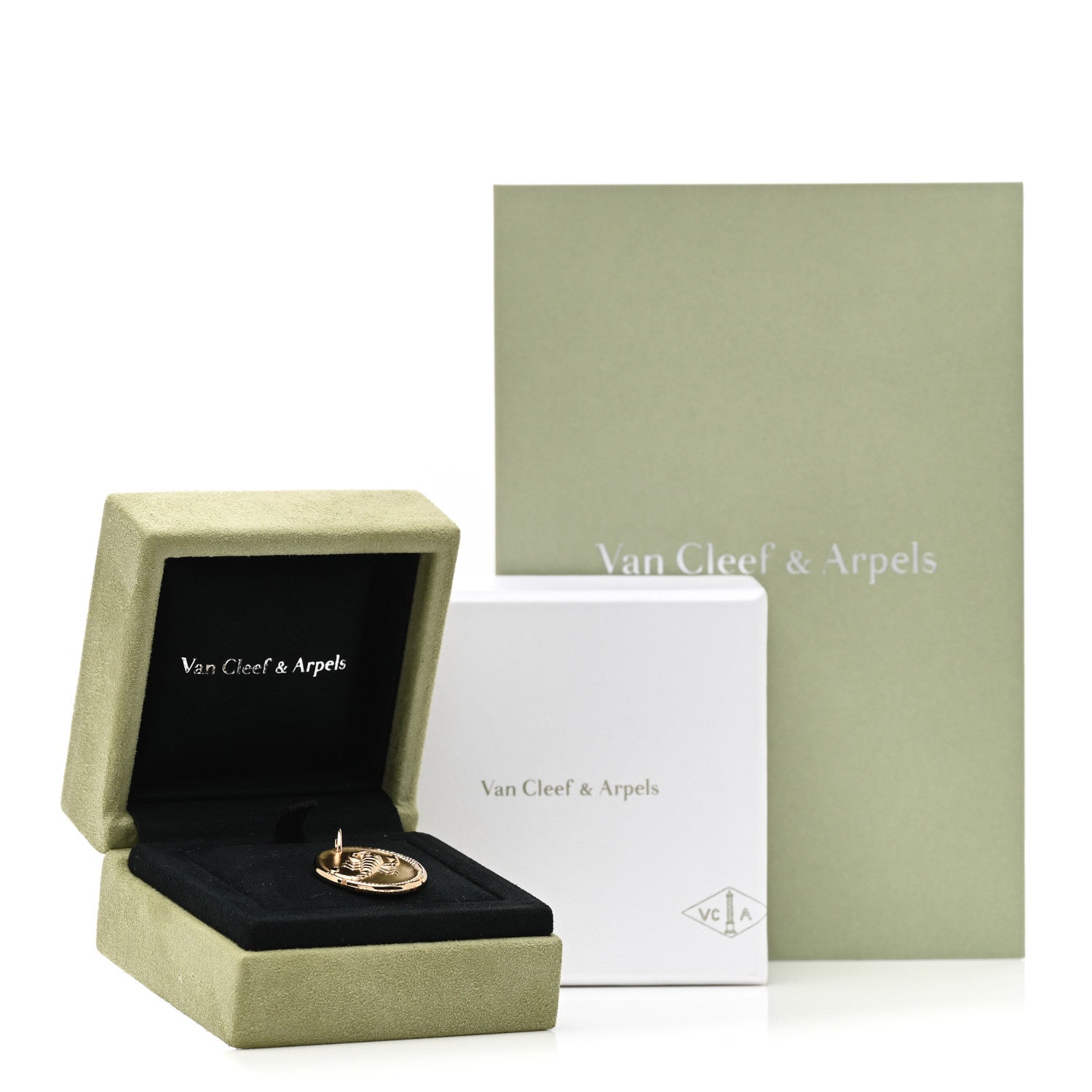 Van Cleef & Arpels 18K Yellow Gold Zodiac Scorpio Pendant 4 of 4