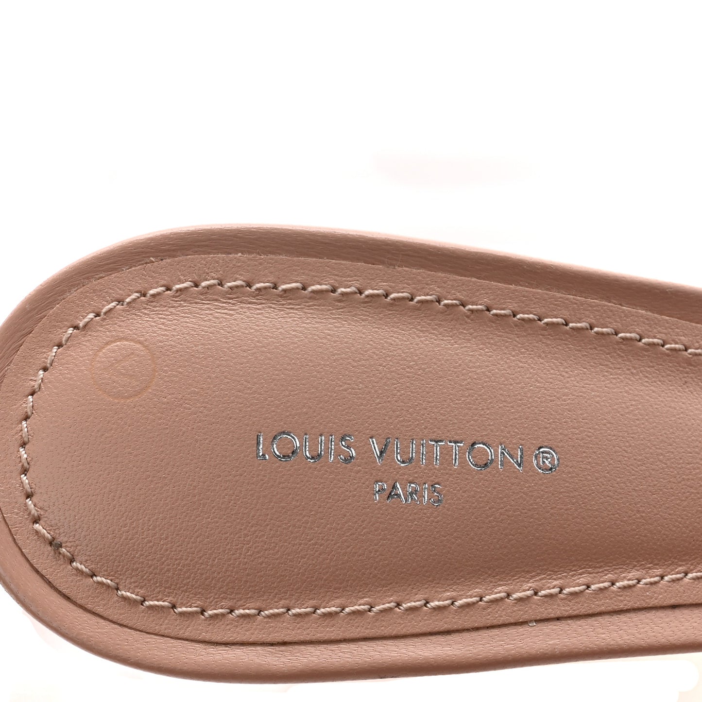 Lambskin Embossed Monogram Revival Mules 41 Beige
