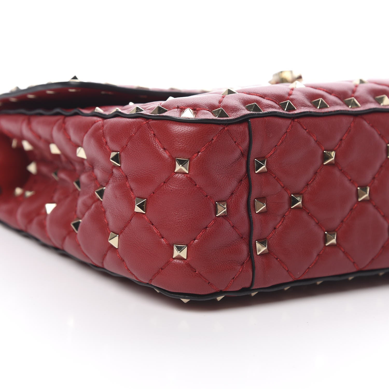 Valentino Garavani Nappa Medium Rockstud Spike Shoulder Bag Rosso Valentino 10 of 12
