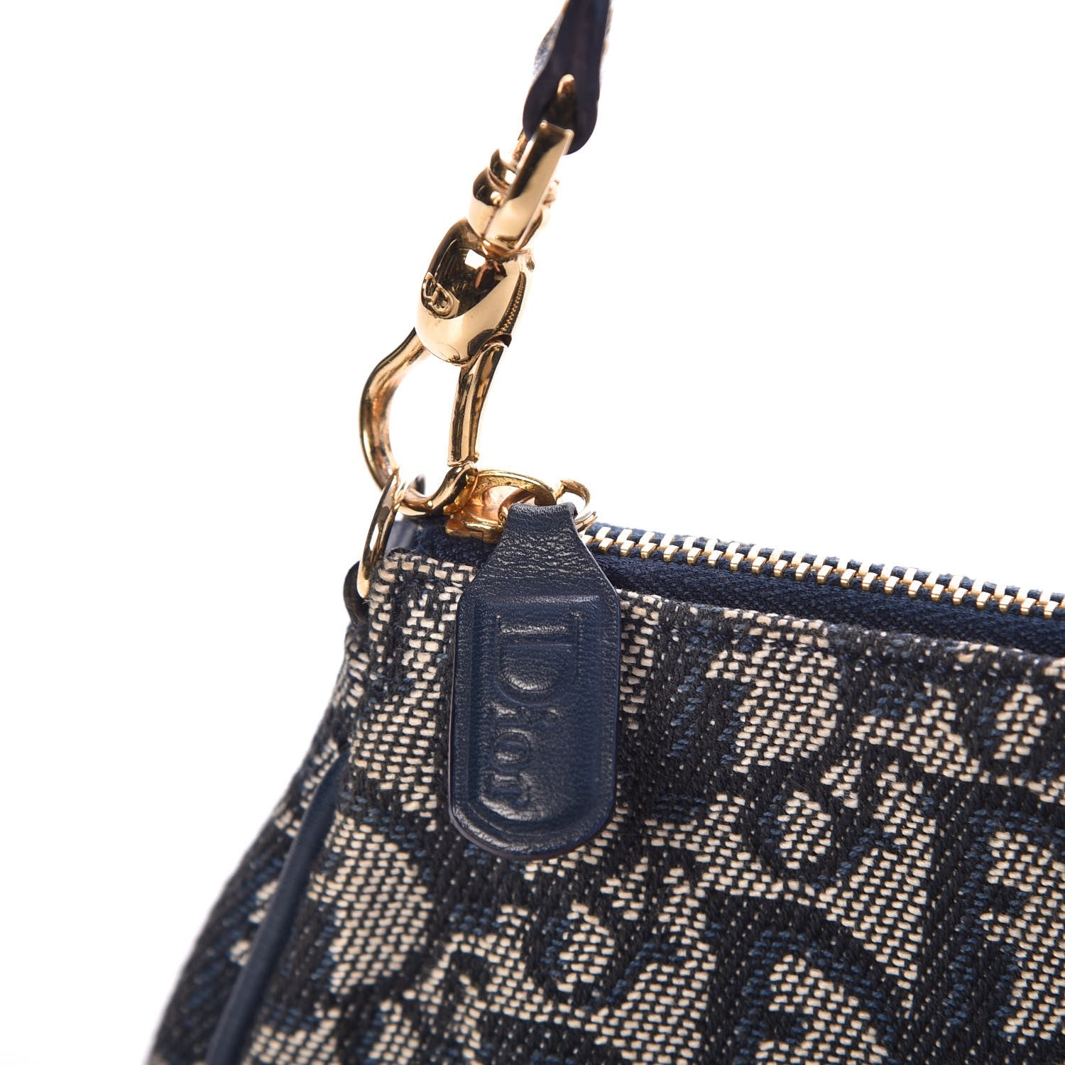 Christian Dior Monogram Mini Saddle Pochette Navy 6 of 8