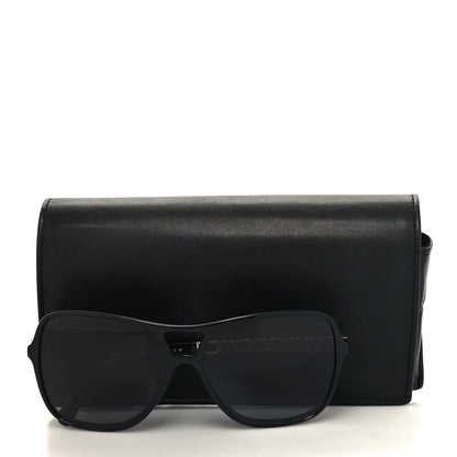 Chanel Metal Calfskin Polarized CC Chain Pilot Sunglasses 5439-Q-A Black 8 of 8